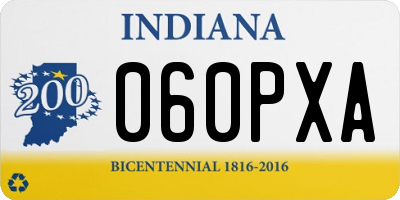 IN license plate 060PXA