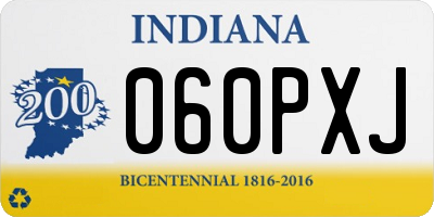 IN license plate 060PXJ