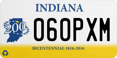 IN license plate 060PXM