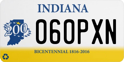 IN license plate 060PXN