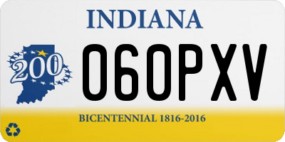 IN license plate 060PXV