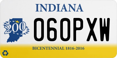 IN license plate 060PXW
