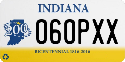 IN license plate 060PXX