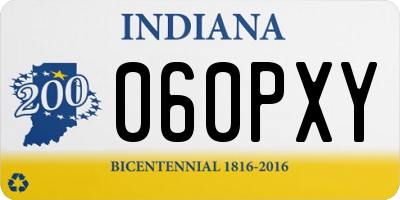 IN license plate 060PXY