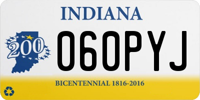 IN license plate 060PYJ