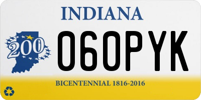 IN license plate 060PYK