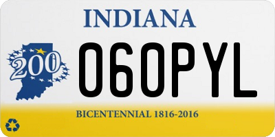 IN license plate 060PYL