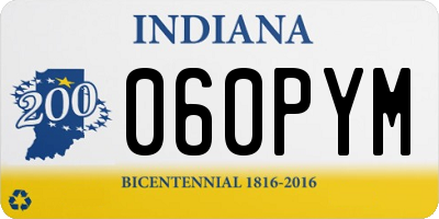 IN license plate 060PYM