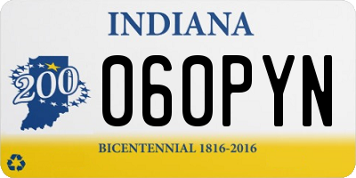 IN license plate 060PYN