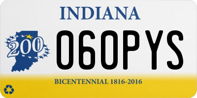 IN license plate 060PYS