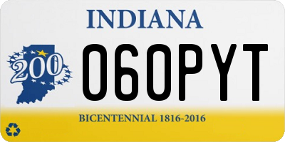 IN license plate 060PYT
