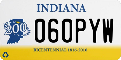 IN license plate 060PYW