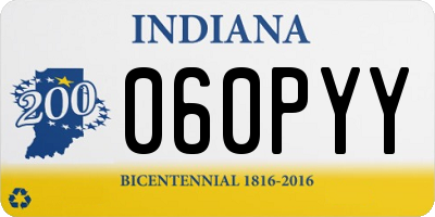 IN license plate 060PYY