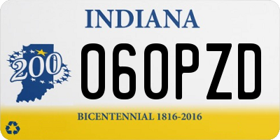 IN license plate 060PZD