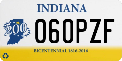 IN license plate 060PZF