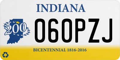 IN license plate 060PZJ