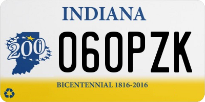 IN license plate 060PZK