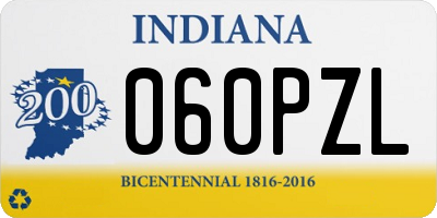 IN license plate 060PZL