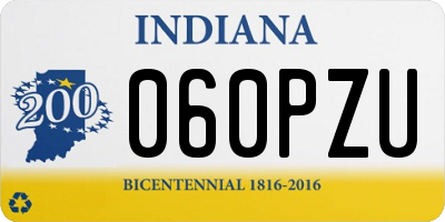 IN license plate 060PZU