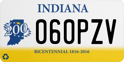 IN license plate 060PZV