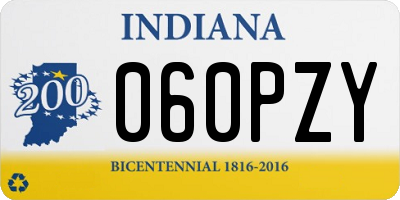 IN license plate 060PZY