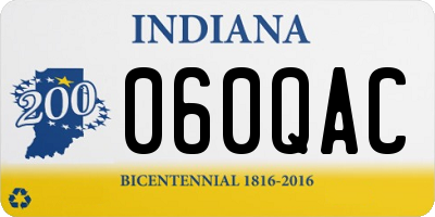 IN license plate 060QAC