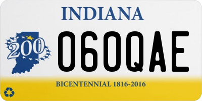 IN license plate 060QAE