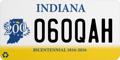 IN license plate 060QAH