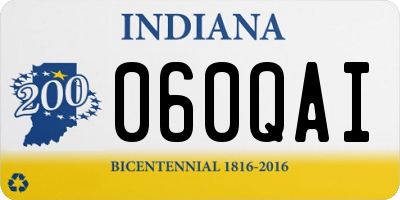 IN license plate 060QAI