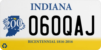 IN license plate 060QAJ