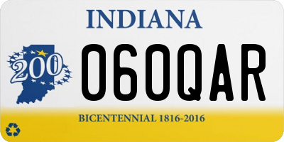IN license plate 060QAR