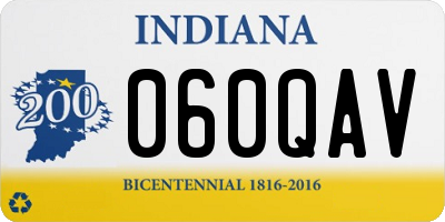 IN license plate 060QAV