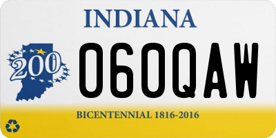 IN license plate 060QAW