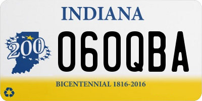 IN license plate 060QBA