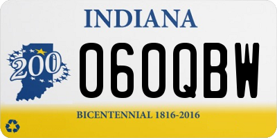 IN license plate 060QBW