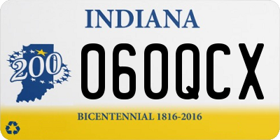 IN license plate 060QCX
