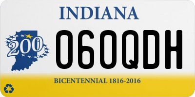 IN license plate 060QDH