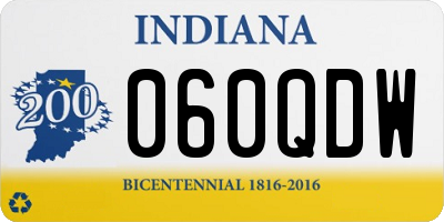 IN license plate 060QDW