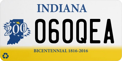 IN license plate 060QEA