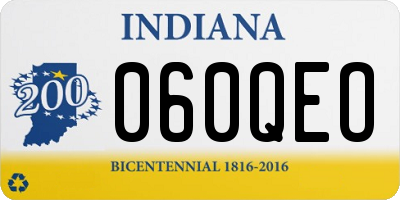 IN license plate 060QEO
