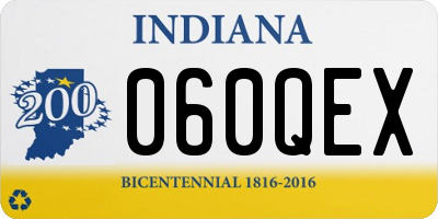 IN license plate 060QEX