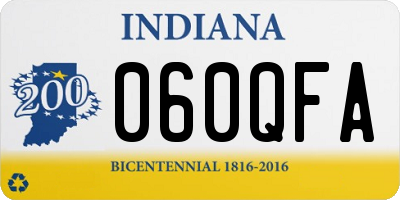 IN license plate 060QFA