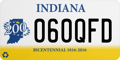 IN license plate 060QFD