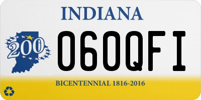 IN license plate 060QFI