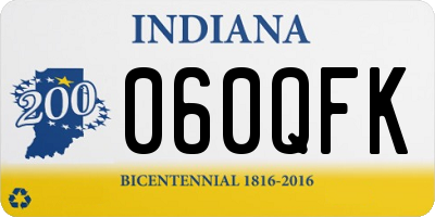 IN license plate 060QFK