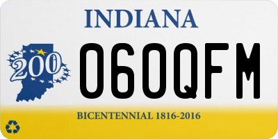 IN license plate 060QFM