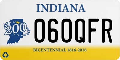 IN license plate 060QFR