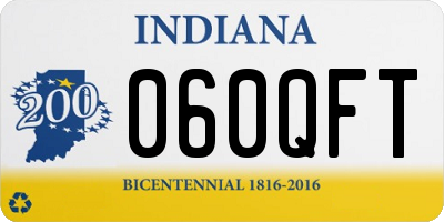 IN license plate 060QFT