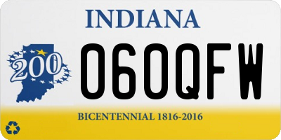 IN license plate 060QFW