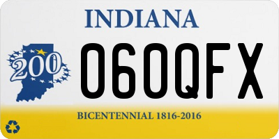 IN license plate 060QFX